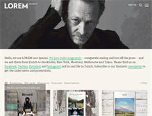 Tablet Screenshot of loremnotipsum.com